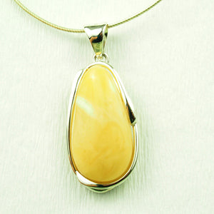 Natural Baltic Amber Pendant in Silver - 10 grams