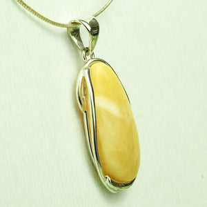 Natural Baltic Amber Pendant in Silver - 10 grams