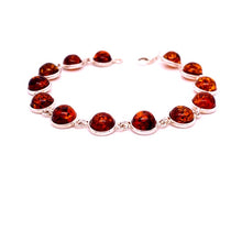 Load image into Gallery viewer, Amber and Silver Bracelet - round stones