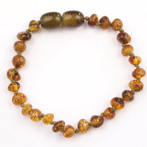 Baby Bracelet Green Baltic Amber