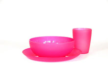 Load image into Gallery viewer, plastic plate bowl cup red