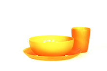 Load image into Gallery viewer, plastic plate bowl cup gold